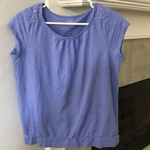 Loft Embroidered Sleeve Shirt